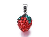 Strawberry Rhinestone Pendant