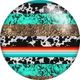 20MM Leopard print pattern Print  glass snaps buttons