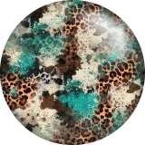20MM Leopard print pattern Print  glass snaps buttons