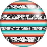 20MM Leopard print pattern Print  glass snaps buttons