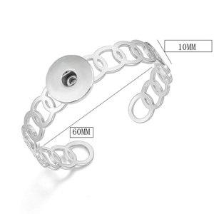 Stainless steel Adjustable opening Bracelet 20MM Snaps button jewelry wholesale Stainless steel Adjustable opening Bracelet 20MM Snaps button jewelry wholesale