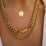 Stainless steel necklace snake rope chain hip hop chain