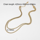Stainless steel necklace snake rope chain hip hop chain