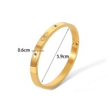 Stainless steel zircon bracelet