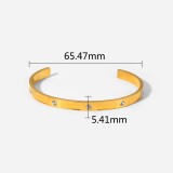 Stainless steel zircon bracelet