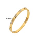 Stainless steel zircon bracelet