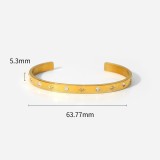 Stainless steel zircon bracelet