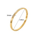 Stainless steel zircon bracelet