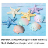 Starfish Gradient Shell Resin Ocean Series DIY 20mm snap button charms
