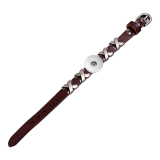 X Nail Men's Leather Bracelet Adjustable Vintage Jewelry fit 20mm Snaps button jewelry wholesale