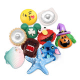 Starfish Gradient Shell Resin Ocean Series DIY 20mm snap button charms
