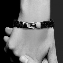 21cm Genuine leather  Woven bracelet