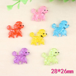 Teddy dog diy cartoon resin animal 20mm snap button charms