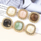 24MM Gold Square  snap button charms