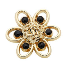 27MM  Metal pearl hollow-out  snap button charms