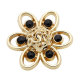 27MM  Metal pearl hollow-out  snap button charms