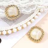 24MM Gold Square  snap button charms