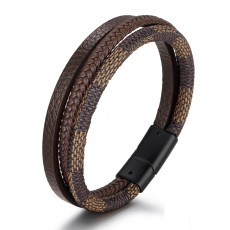 Multi-layer hand woven magnet clasp bracelet