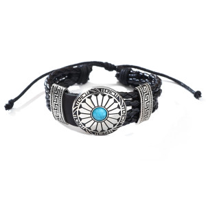 Woven bracelet Turquoise alloy accessories adjustable bracelet