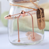 Stainless steel zircon ball adjustable bracelet