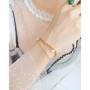 Pearl Stainless steel  bracelet