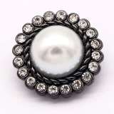 25 styles 20MM love flower metal Pearl Rhinestones snap button charms