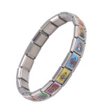 Stainless steel Virgin Mary elastic bracelet