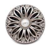 25 styles 20MM love flower metal Pearl Rhinestones snap button charms