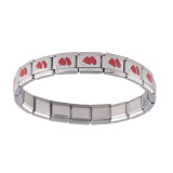 Stainless steel love elastic bracelet