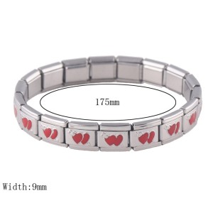 Stainless steel love elastic bracelet