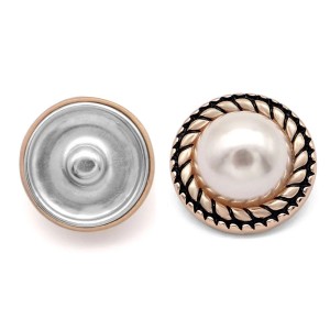 25 styles 20MM love flower metal Pearl Rhinestones snap button charms
