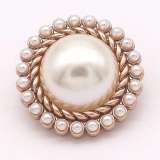25 styles 20MM love flower metal Pearl Rhinestones snap button charms