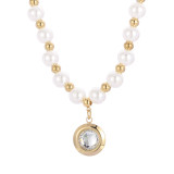 Stainless Steel Pearl Necklace Mother's Day Gift