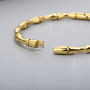 Stainless steel bamboo bracelet