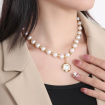 Stainless Steel Pearl Necklace Mother's Day Gift