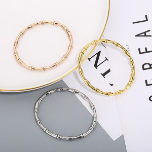 Stainless steel bamboo bracelet