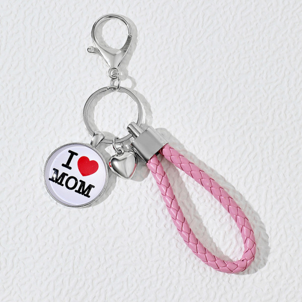 Metal Leather Keychain Mother's Day Father's Day Gift