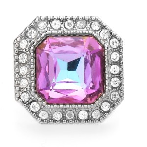 20MM Dazzling purple design Rhinestone enamel Metal snap button charms