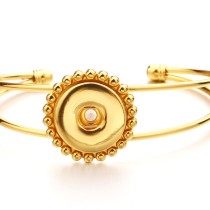 20MM gold Metal  Bracelet Snaps button jewelry wholesale