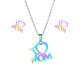 Stainless steel Mother's Day earrings necklace set