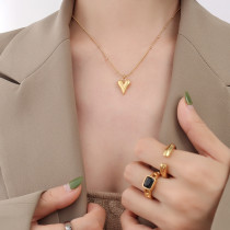 Stainless steel love necklace