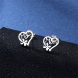 Stainless steel Mother's Day earrings necklace set