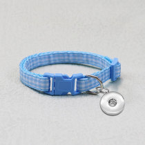 Pet check collar fit 20MM Snaps button jewelry wholesale