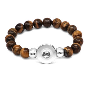 Flame Stone Elastic Rope Bead Bracelet fit  20MM Snaps button jewelry wholesale