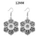 12MM Flower Metal Necklace Set Earring Snaps button jewelry wholesale