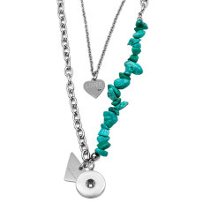 Stainless steel love calaite Necklace Pendant 20MM Snaps button jewelry wholesale