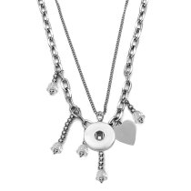 Stainless steel love calaite Necklace Pendant 20MM Snaps button jewelry wholesale
