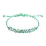 Handwoven waterproof wax thread bracelet Bohemian crystal bracelet