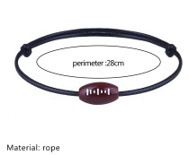 Ball Bracelet Handwoven Wax Thread Baseball Football Basketball Volleyball Adjustable Bracelet