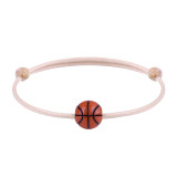 Ball Bracelet Handwoven Wax Thread Baseball Football Basketball Volleyball Adjustable Bracelet